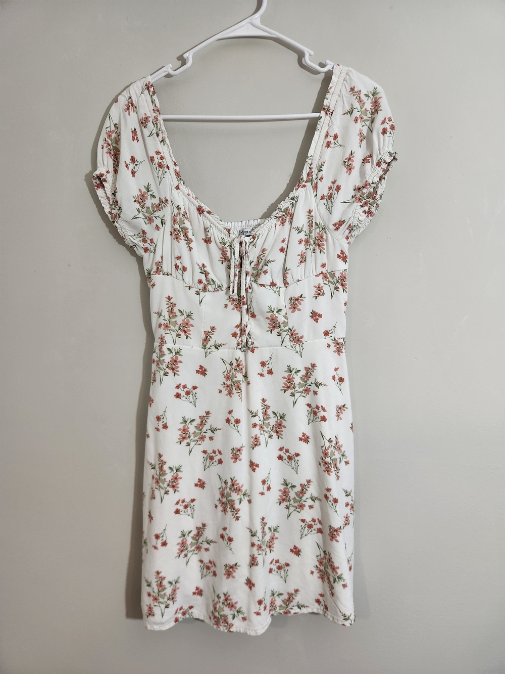 Hollister Peasant Mini Dress Floral Milkmaid Ren Faire Festival Coquette Girly
